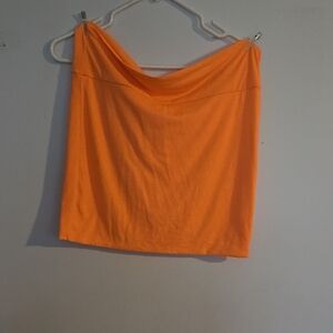 Vibrant Orange Tube Top